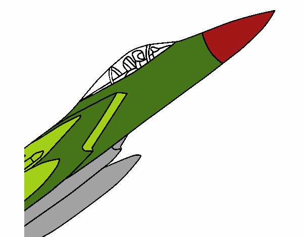 Dibujo Avión de caza pintado por ALEK12