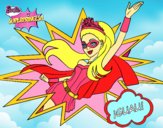 Dibujo Barbie superprincesa pintado por KARENSASU