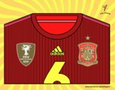 Dibujo Camiseta del mundial de fútbol 2014 de España pintado por juanchi100