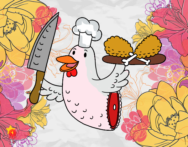 Dibujo Carne de pollo pintado por AbrilLOLXD