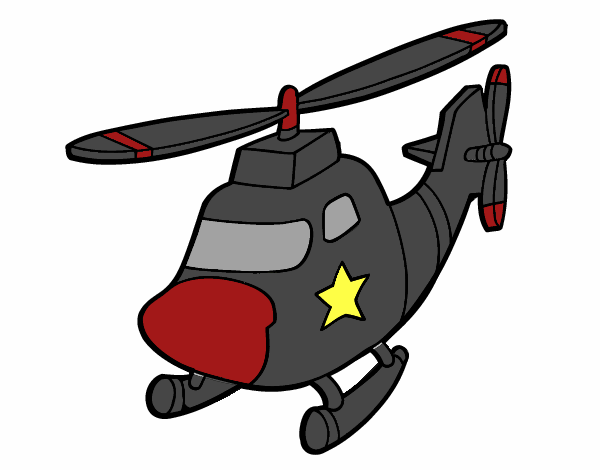 Dibujo Helicóptero con una estrella pintado por ALEK12
