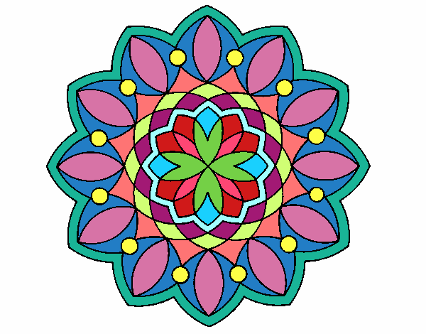 Dibujo Mandala 3 pintado por marlene945