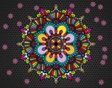 Dibujo Mandala destello floral pintado por admy