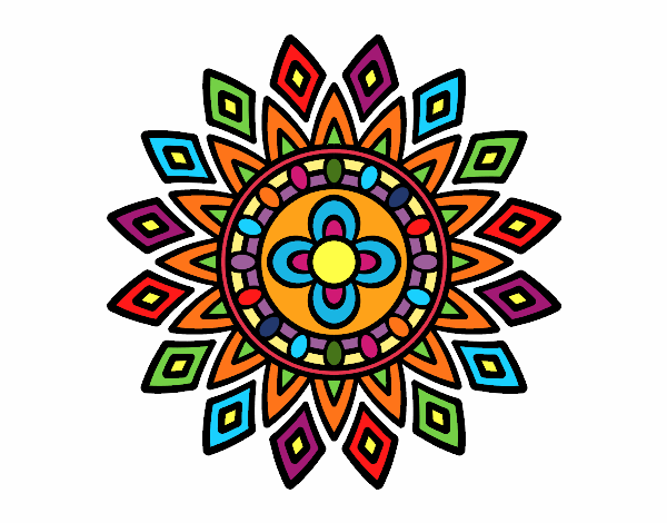 Dibujo Mandala destellos pintado por Atobomu