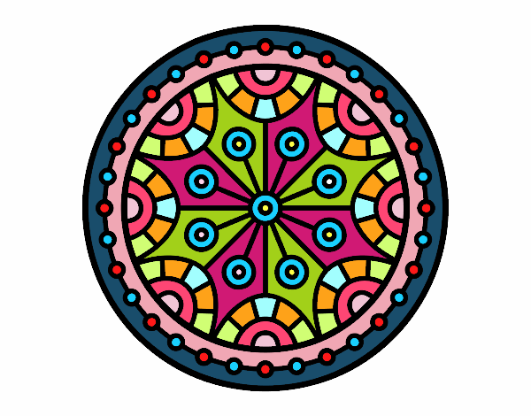 Dibujo Mandala equilibrio mental pintado por marlene945