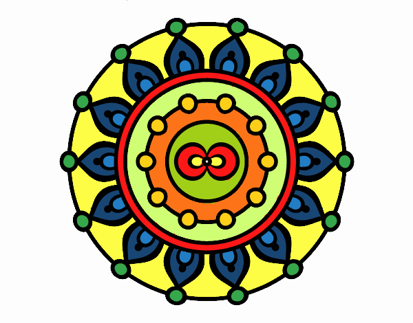 Dibujo Mandala meditación pintado por Carolinna