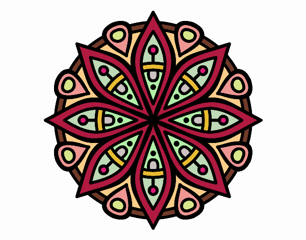 Dibujo Mandala para la concentración pintado por vanessa311