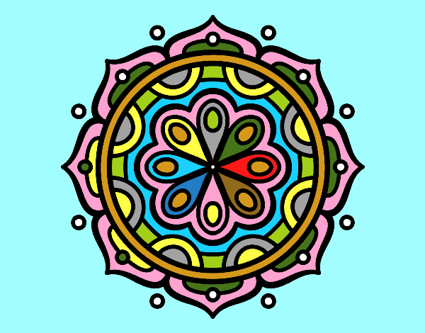 Dibujo Mandala para meditar pintado por Clara2006