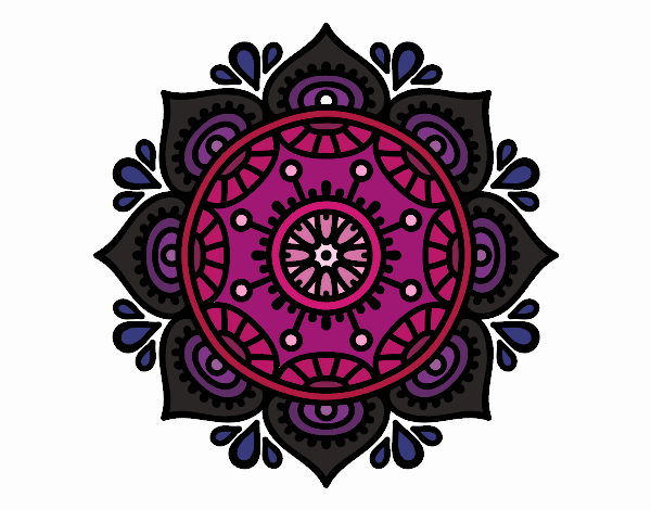 Dibujo Mandala para relajarse pintado por PekeAj 
