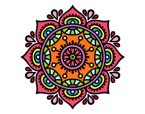 Dibujo Mandala para relajarse pintado por stephanya