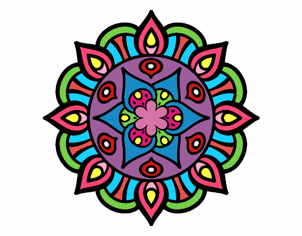 Dibujo Mandala vida vegetal pintado por stephanya