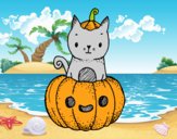 Dibujo Un gatito de Halloween pintado por Tenoch911