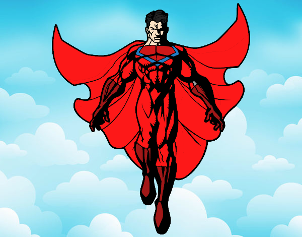 Dibujo Un Super héroe volando pintado por alexis2006