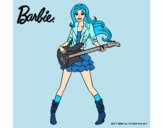Dibujo Barbie guitarrista pintado por Arichi 