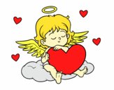Dibujo Cupido con corazón pintado por guillermob