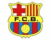 Dibujo Escudo del F.C. Barcelona pintado por spiner