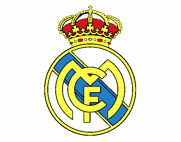 Dibujo Escudo del Real Madrid C.F. pintado por spiner