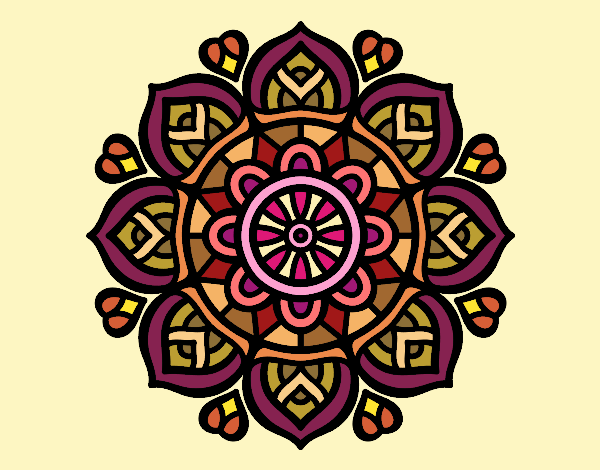 Dibujo Mandala para la concentración mental pintado por Ampa66