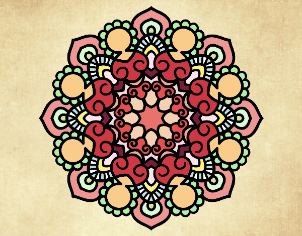 Dibujo Mandala reunión pintado por CLMAL