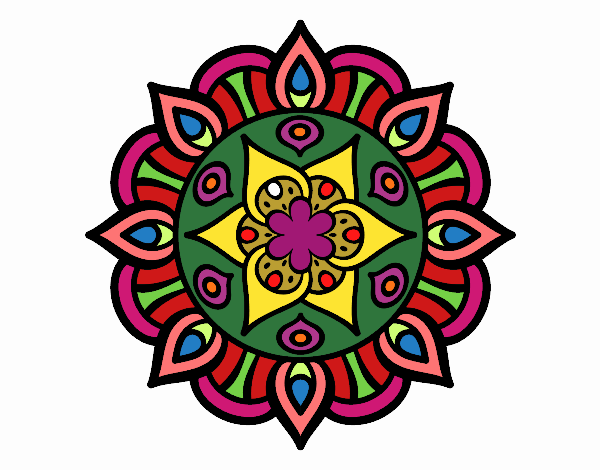 Dibujo Mandala vida vegetal pintado por ANELIZAB