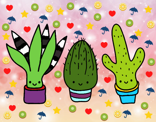 Dibujo Mini cactus pintado por DALAS