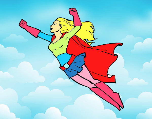 Dibujo Súper chica volando pintado por SC15