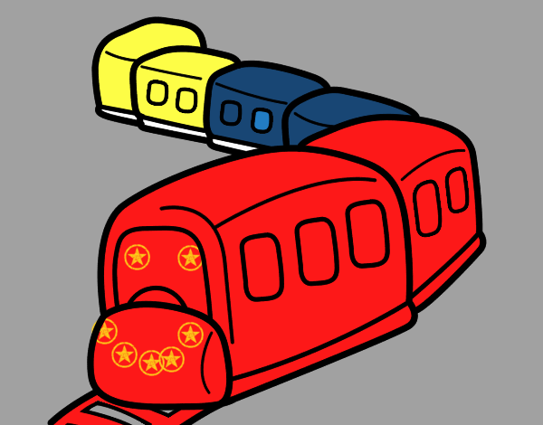 Dibujo Tren en camino pintado por ferfcb