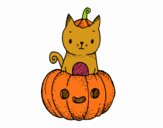 Dibujo Un gatito de Halloween pintado por arianjeles