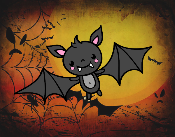 Dibujo Un murciélago de Halloween pintado por LUZ07