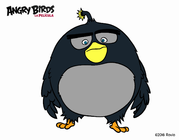 Dibujo Bomb de Angry Birds pintado por edduar1
