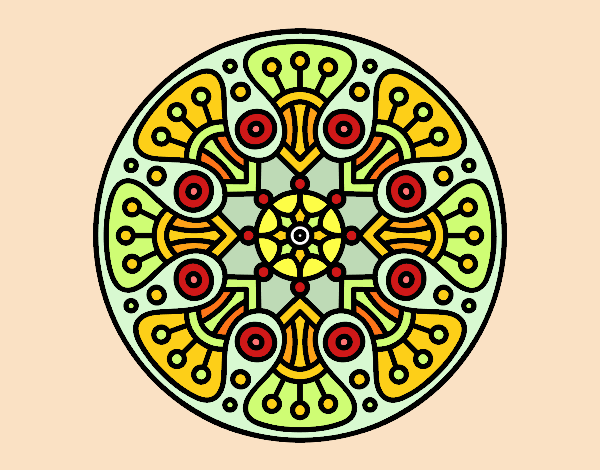 Dibujo Mandala crop circle pintado por LizzyB