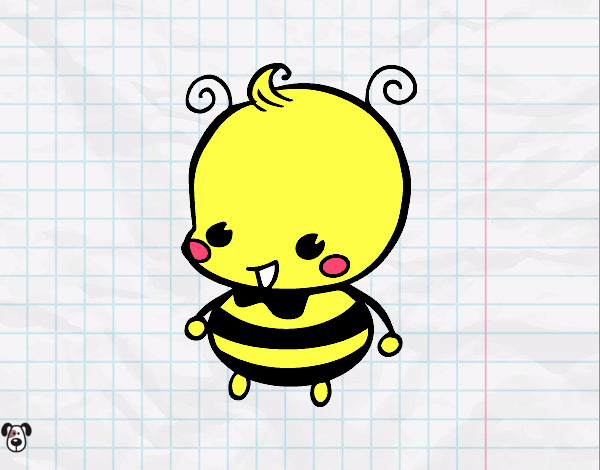 Dibujo Bebé abeja pintado por minie03