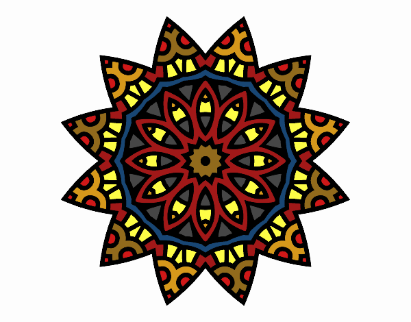 Dibujo Mandala estrella pintado por belkmar