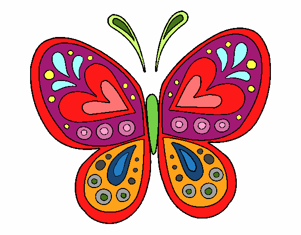 la mariposa colorida