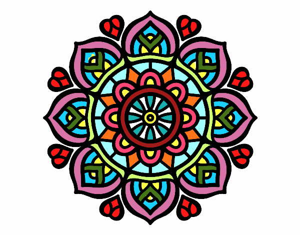 Dibujo Mandala para la concentración mental pintado por brisa29