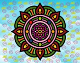 Dibujo Mandala puntos de fuego pintado por Basilisa 