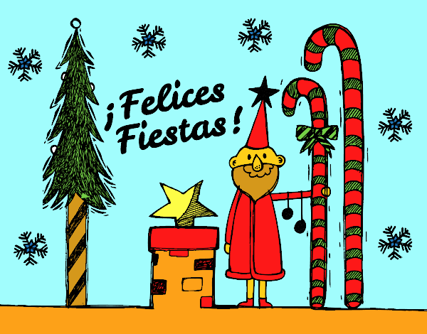 Postal Felices Fiestas