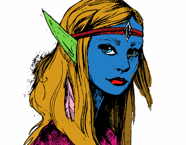 Dibujo Princesa elfo pintado por brisa29