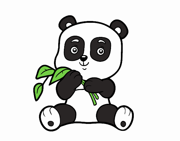 Dibujo Un oso panda pintado por katdavid