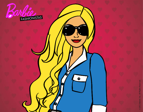 Dibujo Barbie con gafas de sol pintado por Socovos