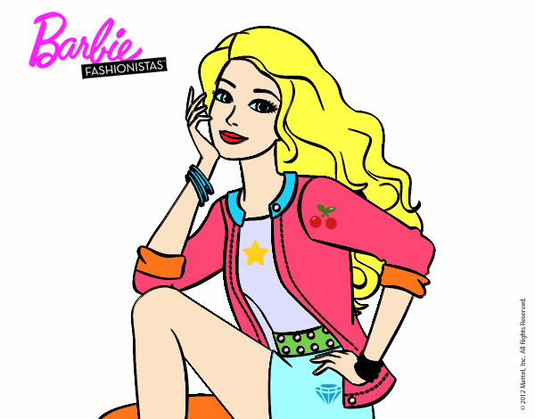 Dibujo Barbie súper guapa pintado por SC15
