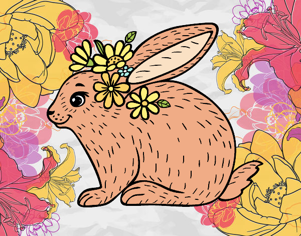 Dibujo Conejo primaveral pintado por starmarco