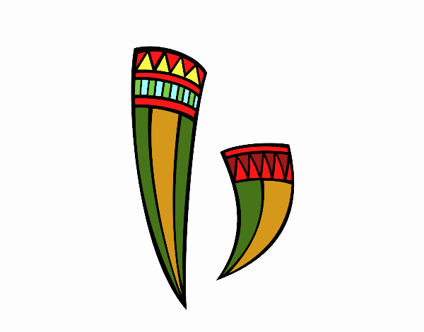 Cuernos decorados indios