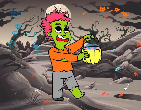 Disfraz de zombie de Halloween