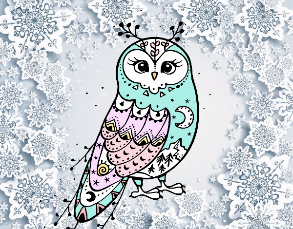 Dibujo Lechuza de invierno pintado por starmarco