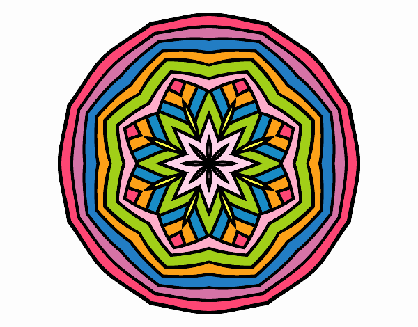 Dibujo Mandala cenital pintado por belkmar