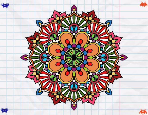 Dibujo Mandala destello floral pintado por angel567