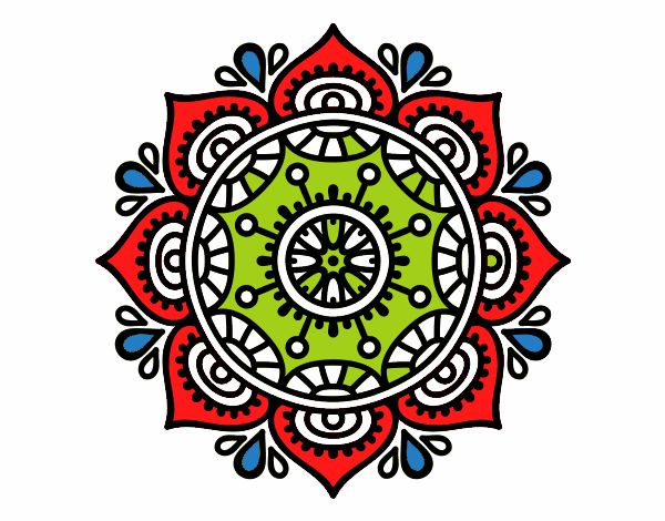 Dibujo Mandala para relajarse pintado por JaviMAN1