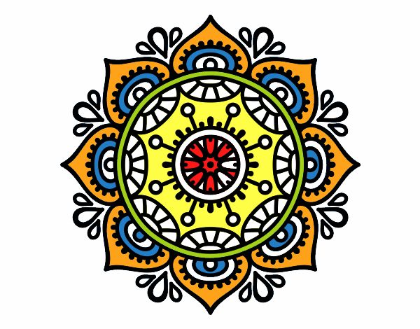 Dibujo Mandala para relajarse pintado por JaviMAN1