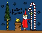 Dibujo Postal Felices Fiestas pintado por nedasori